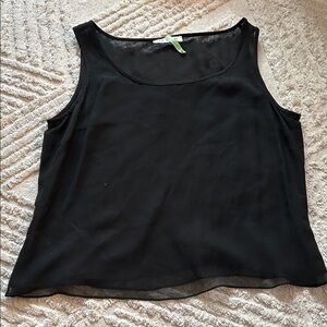 St. John silk Black Sleeveless Top